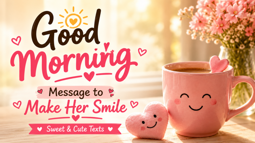 Good morning message to make her smile
