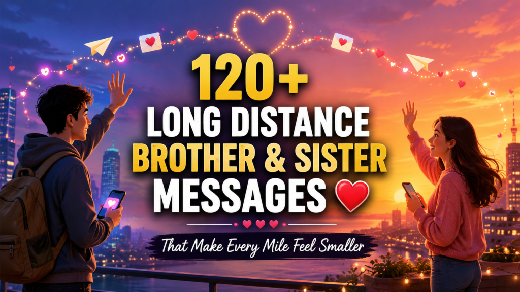 Long distance brother and sister messages with heartfelt quotes and wishes