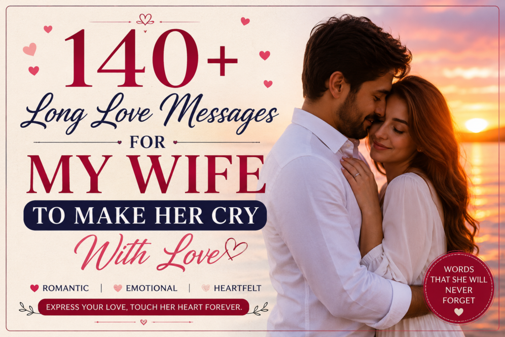 140+ Long Love Messages for My Wife to Make Her Cry With Love