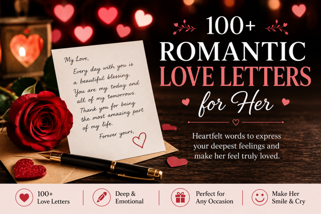 Romantic Love Letters for Her that touch the heart with heartfelt and emotional words