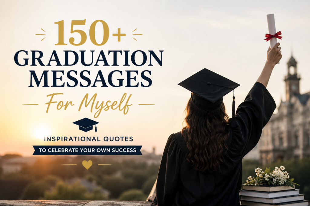 Graduate celebrating personal achievement by holding a diploma during sunset, representing graduation messages for myself and inspirational success quotes.