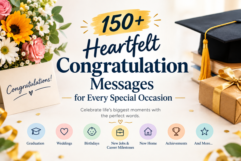 150+ heartfelt congratulation messages for every special occasion